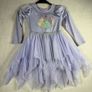 Disney princess long sleeve tutu dress featuring, Rapunzel,Tiana,Belle